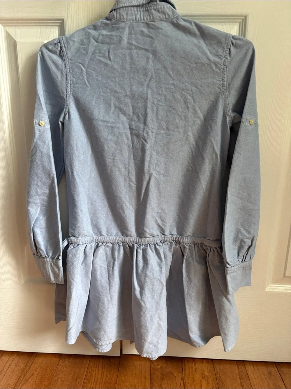 Ralph Lauren Light Blue Girls' Button-Down Shirt Dress